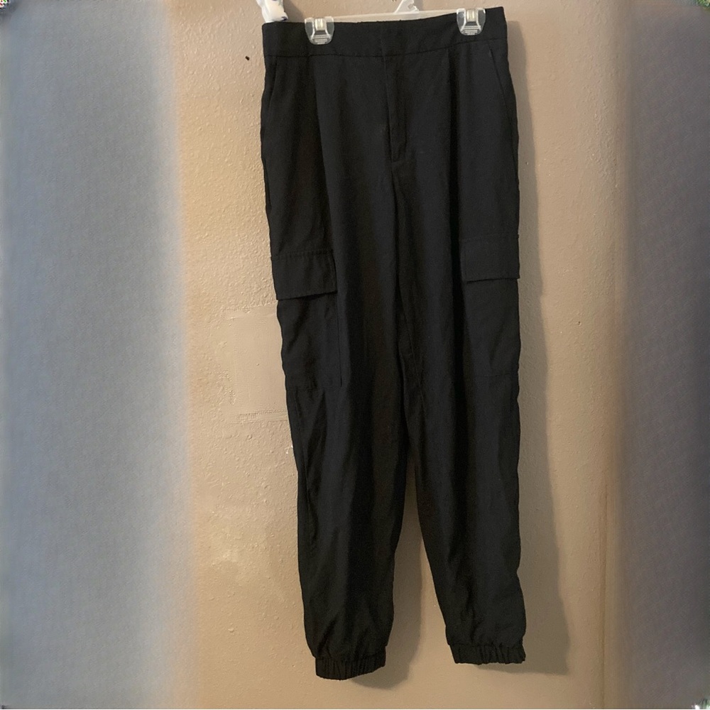Black Cargo Jogger Pants
